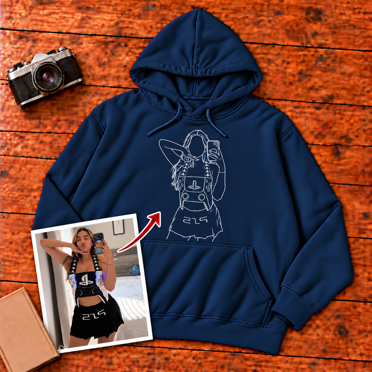 Sudadera con capucha unisex-Centro