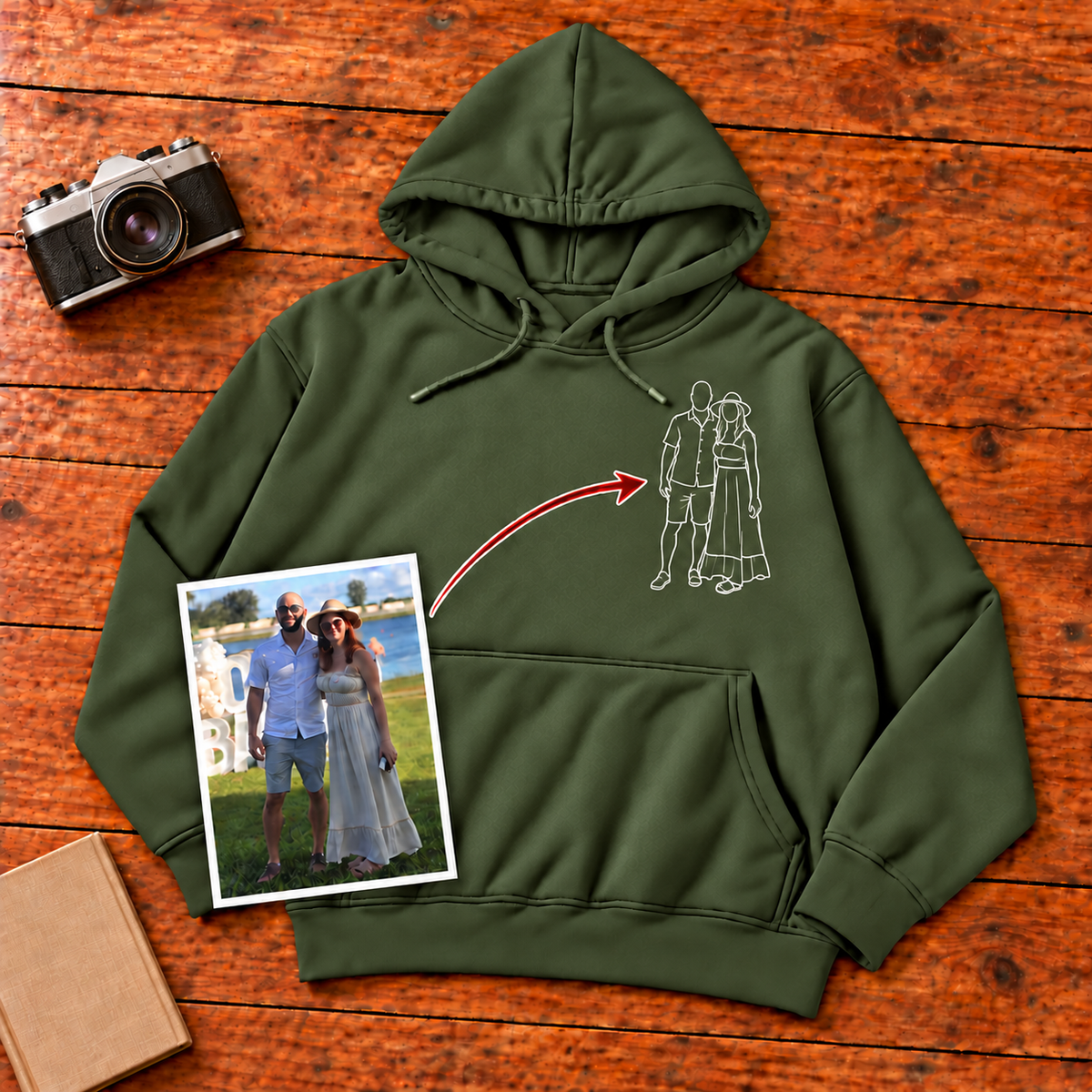 Sudadera con capucha unisex - Pecho izquierdo