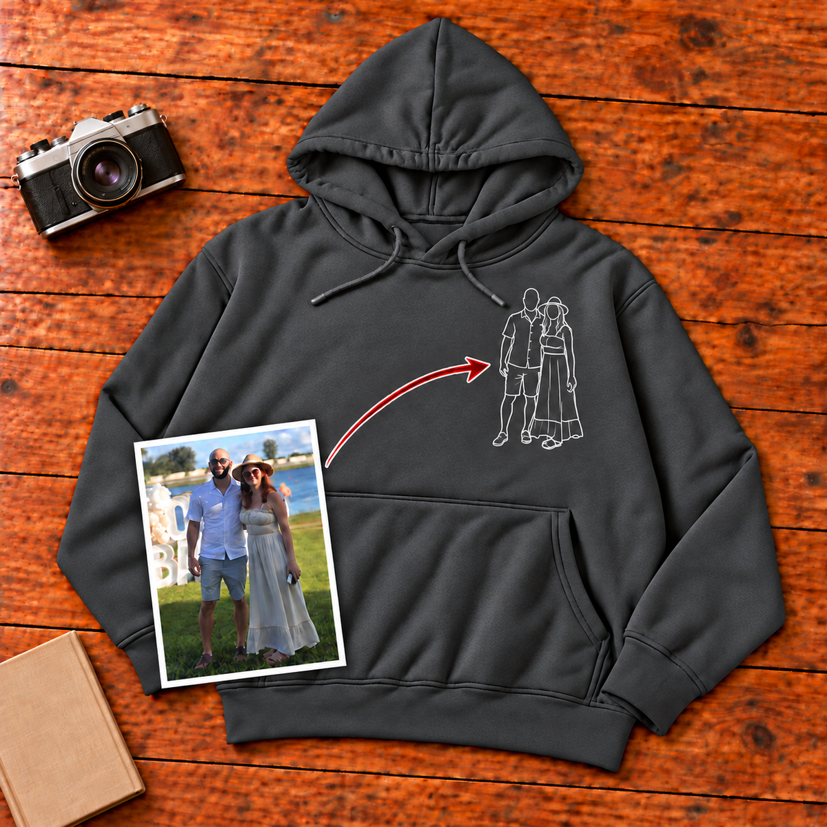 Sudadera con capucha unisex - Pecho izquierdo
