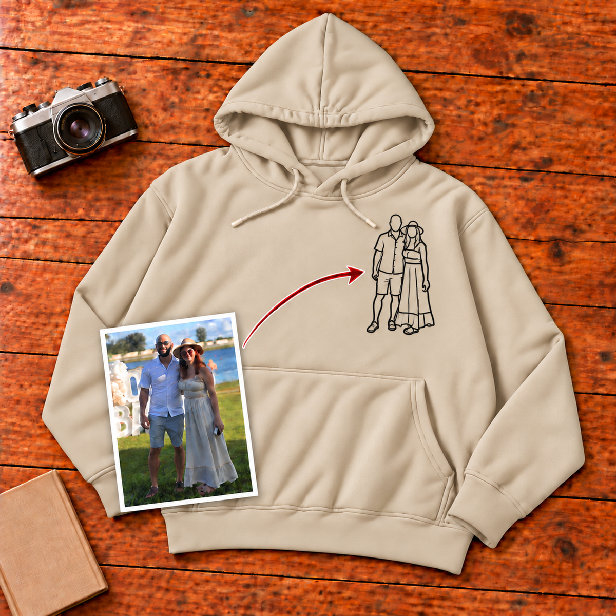 Sudadera con capucha unisex - Pecho izquierdo
