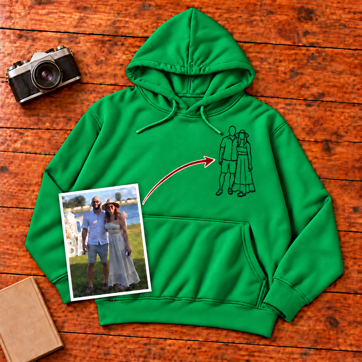 Sudadera con capucha unisex - Pecho izquierdo