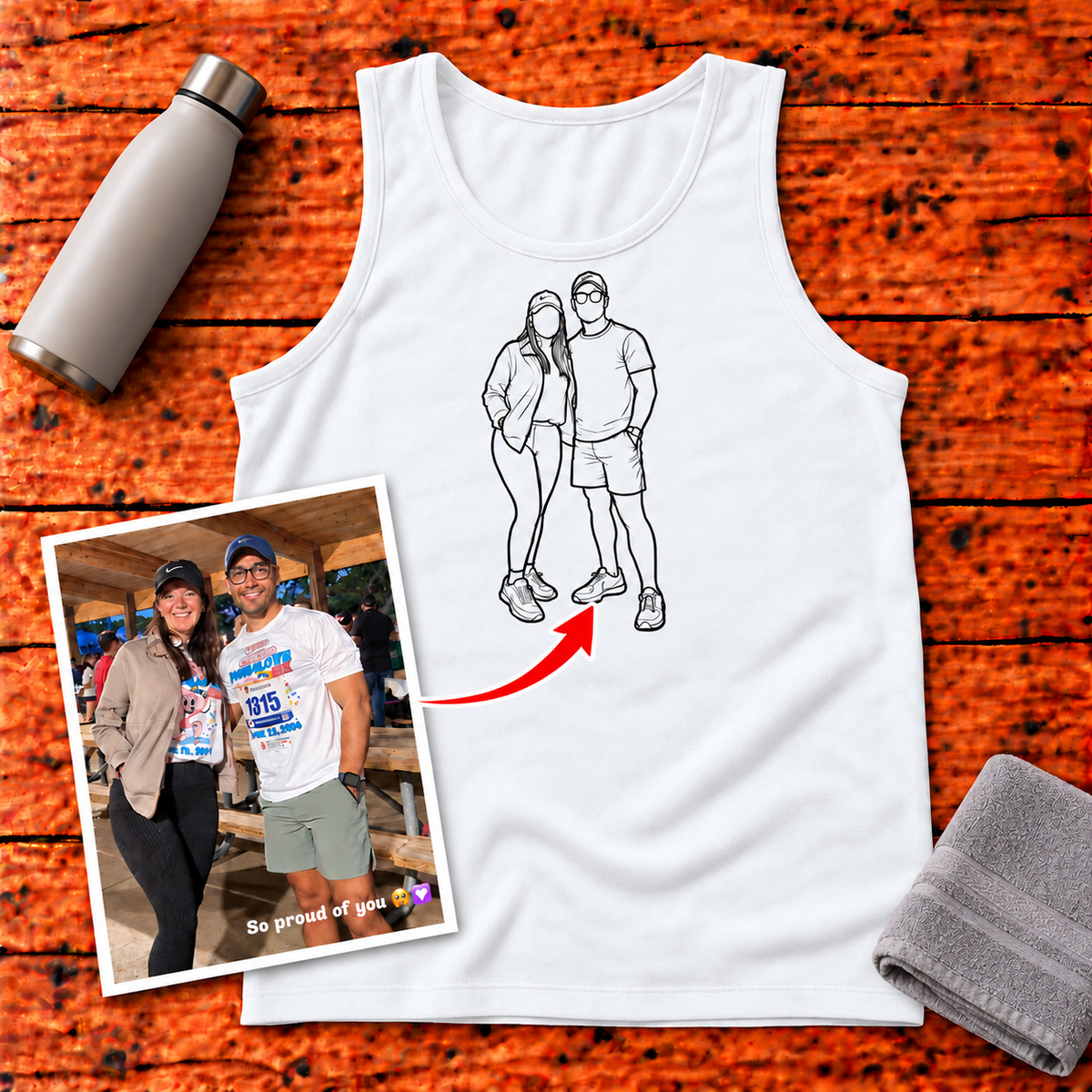 Camiseta-Pecho izquierdo