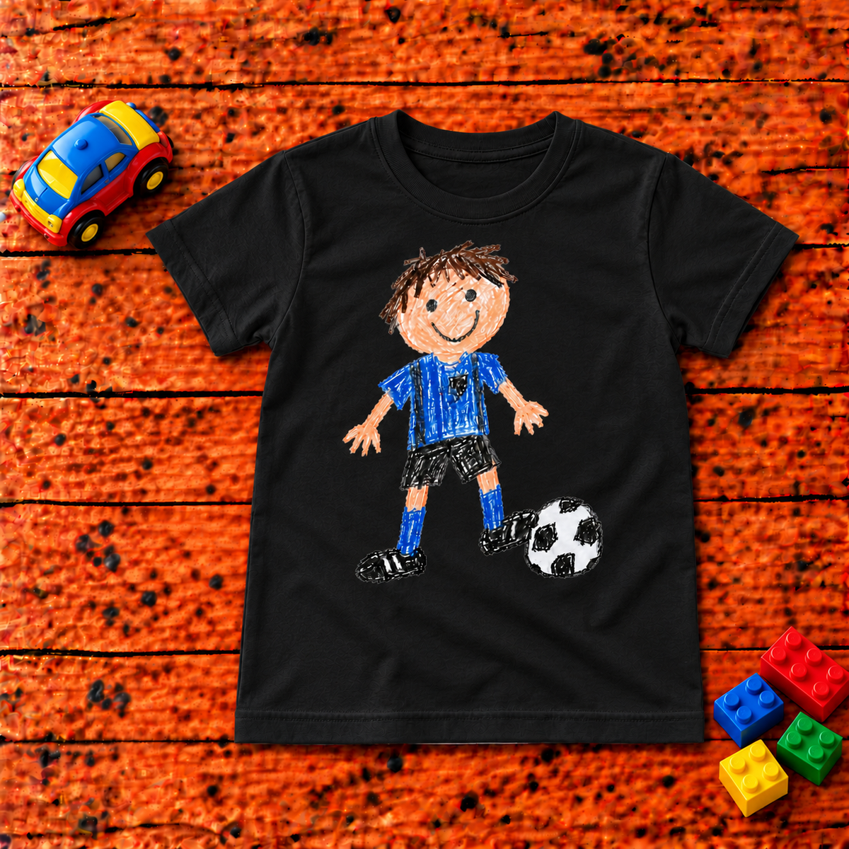 Custom Kids’ Drawing Embroidered Youth T-Shirt