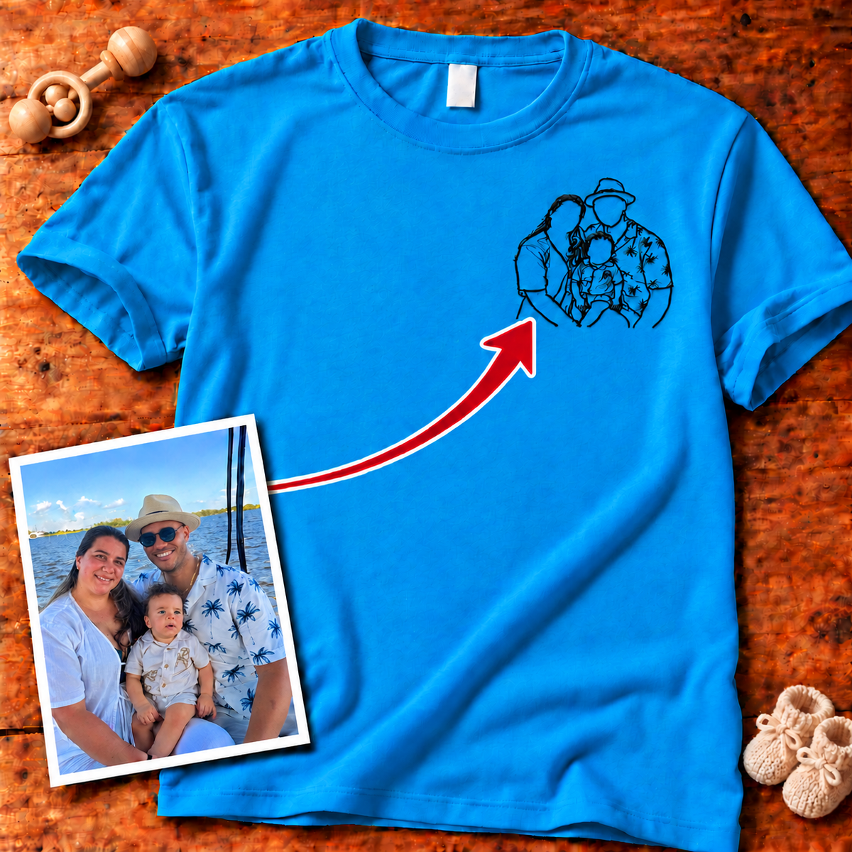 Camiseta-Pecho izquierdo