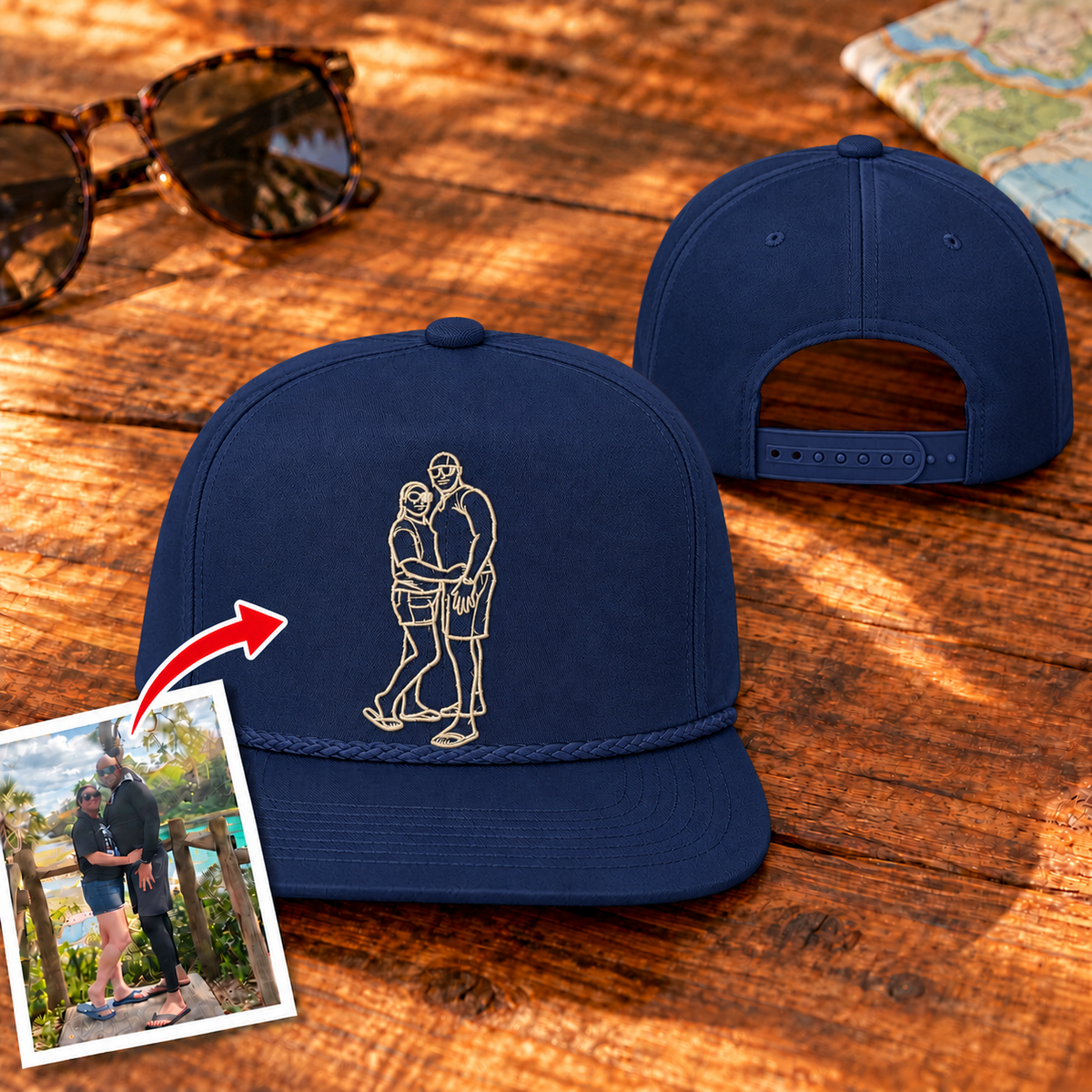 Custom Photo Embroidered Golf Cap