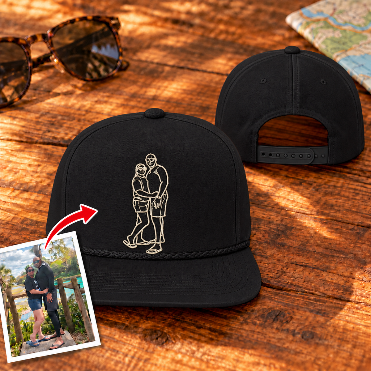 Custom Photo Embroidered Golf Cap