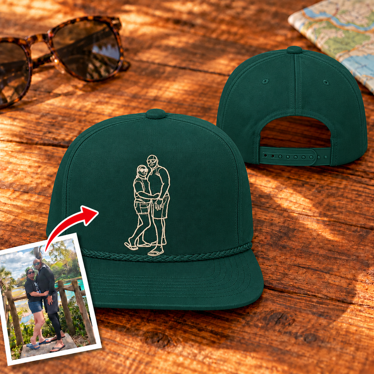 Custom Photo Embroidered Golf Cap
