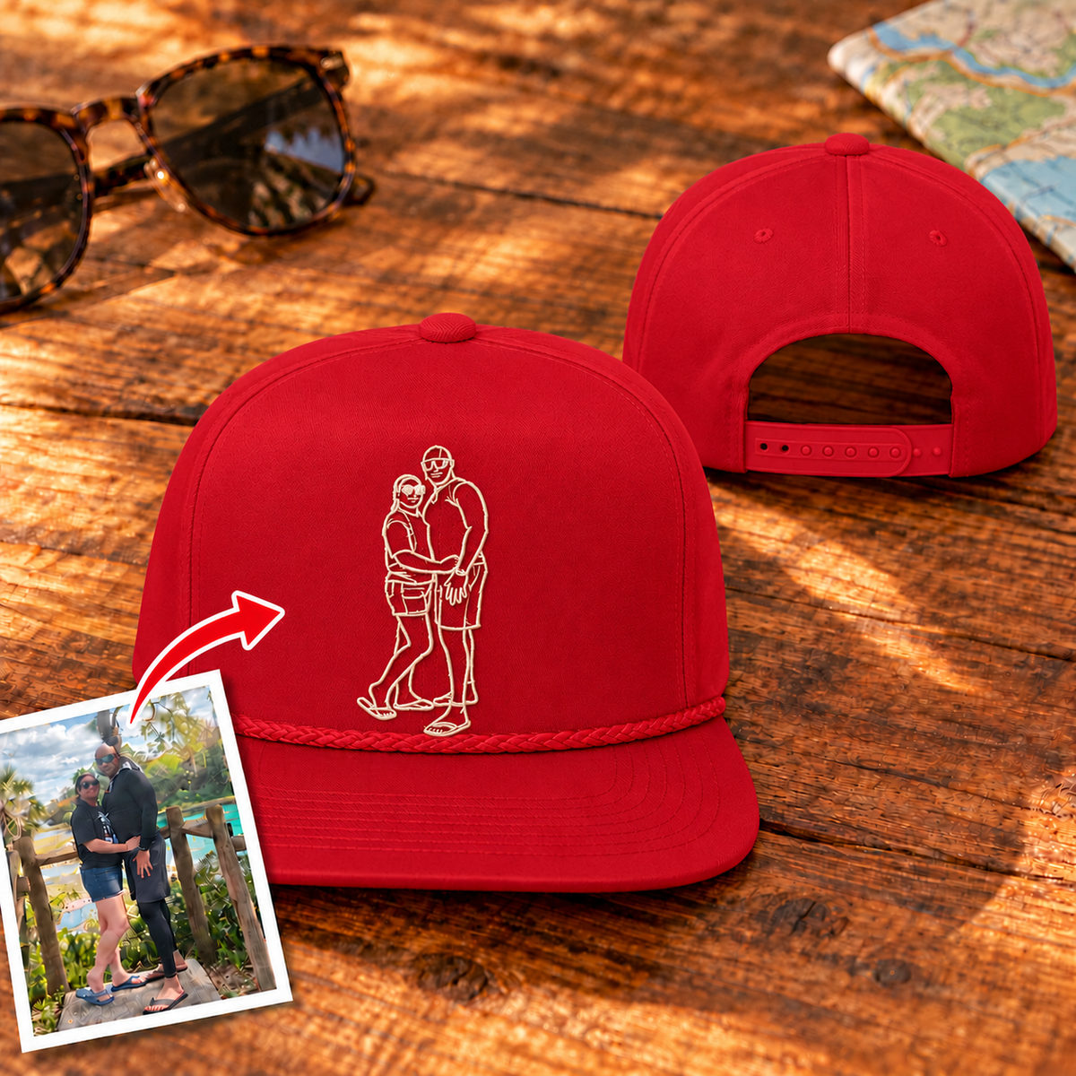 Custom Photo Embroidered Golf Cap