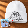 Custom Photo Embroidered Cuffed Beanie