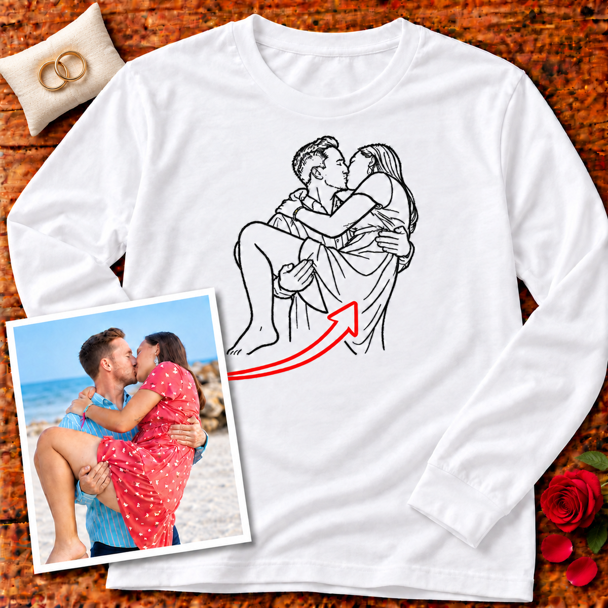 Camiseta-Pecho izquierdo