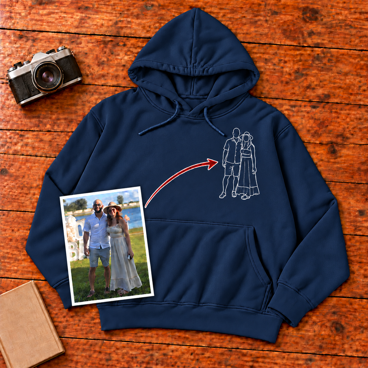 Sudadera con capucha unisex - Pecho izquierdo