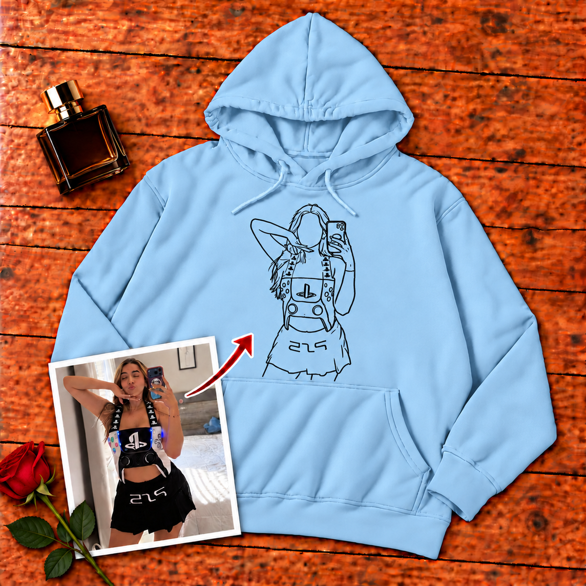 Sudadera con capucha unisex-Centro