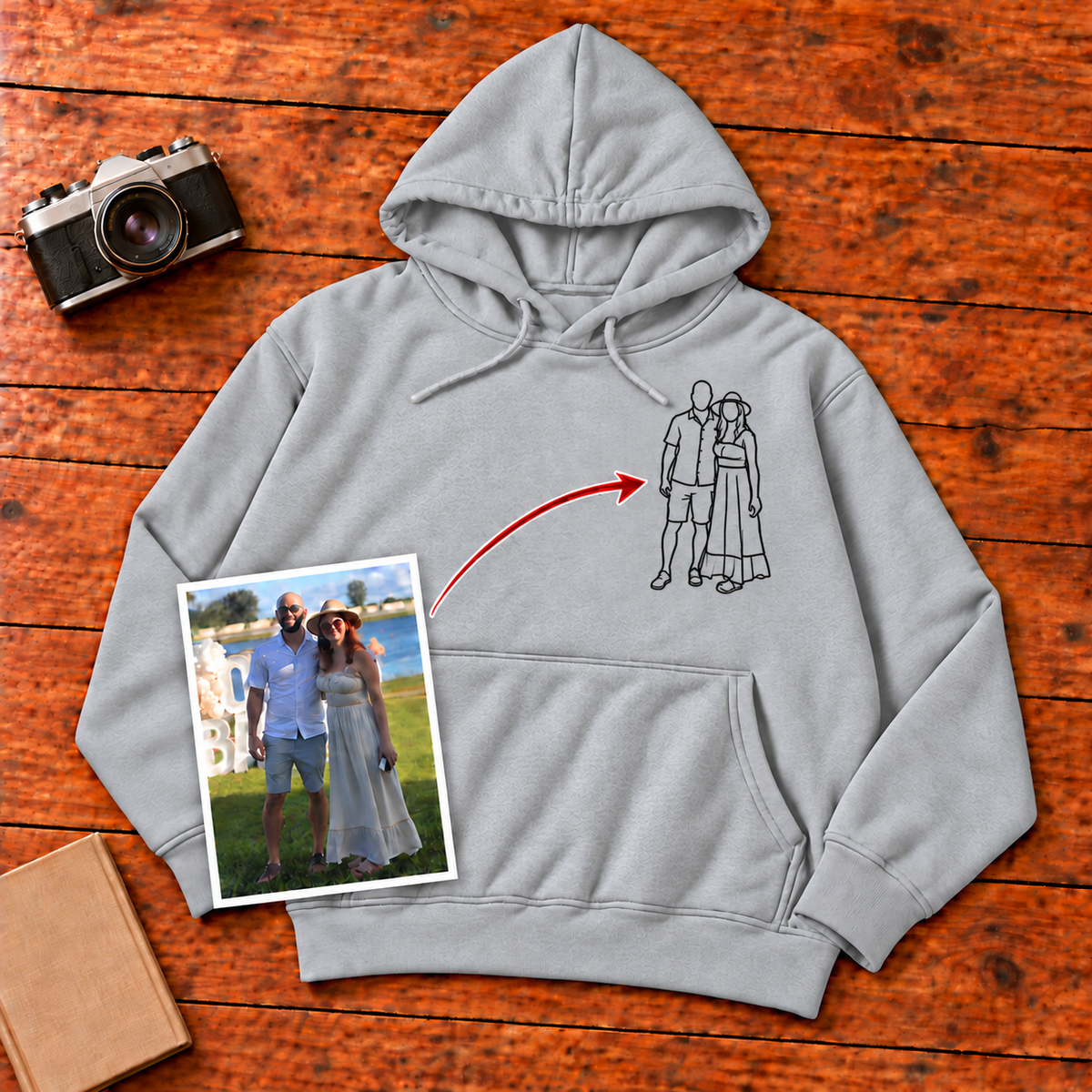 Sudadera con capucha unisex - Pecho izquierdo