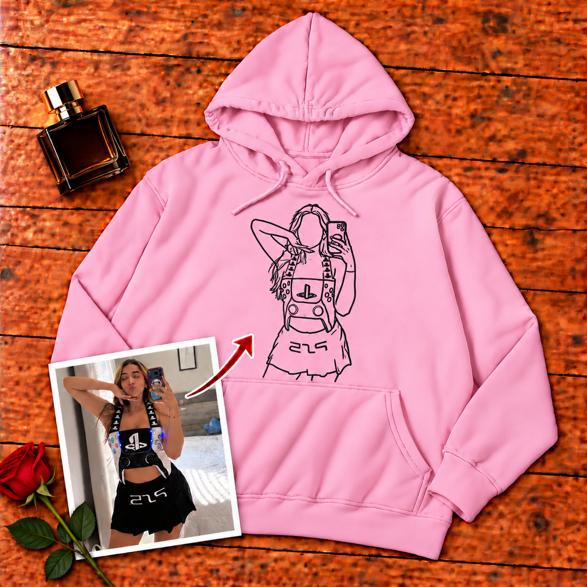 Sudadera con capucha unisex-Centro