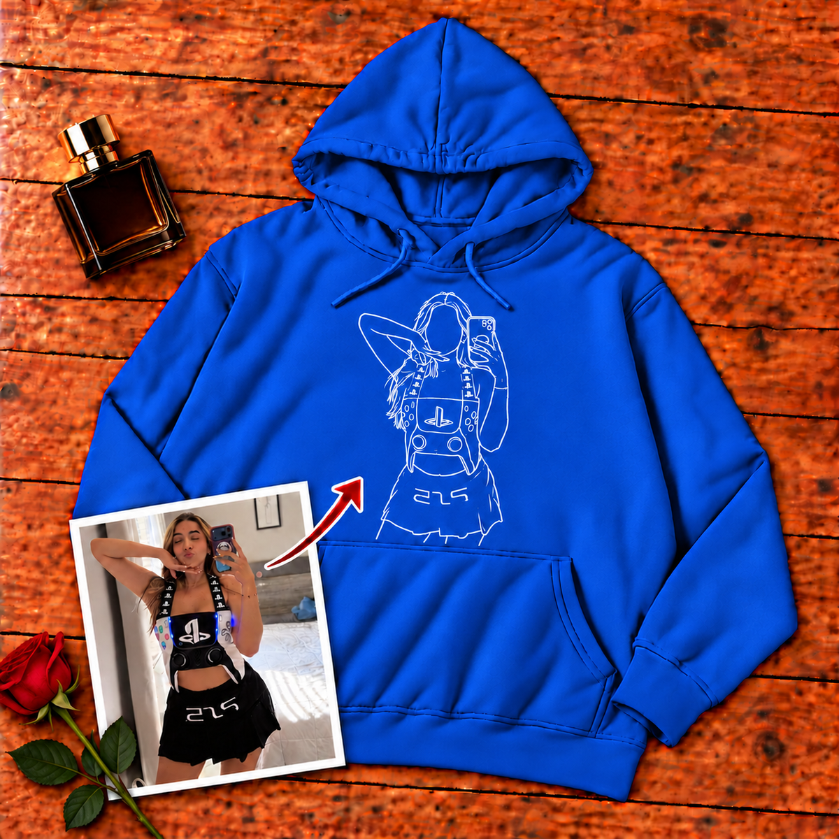 Sudadera con capucha unisex-Centro
