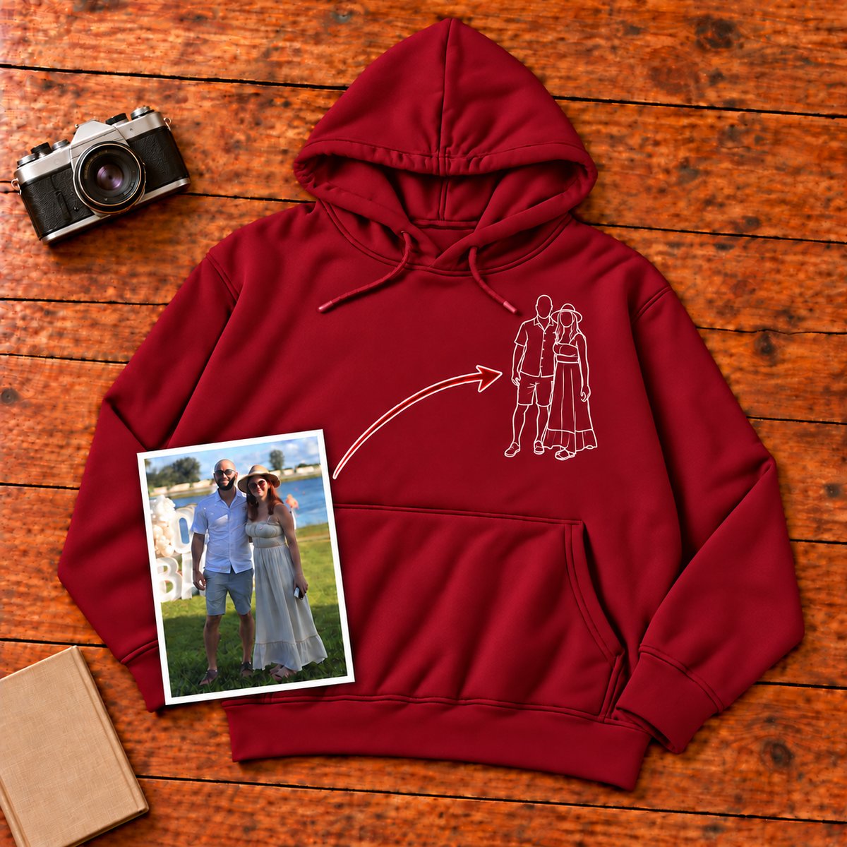 Sudadera con capucha unisex - Pecho izquierdo