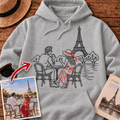 Custom Photo Embroidered Hoodie — Your Travel Memory